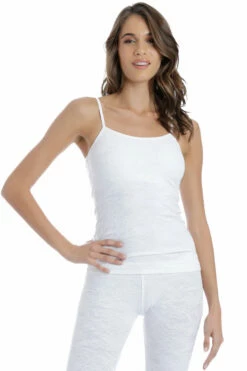 Lotus Lace Spaghetti Tank With Bra