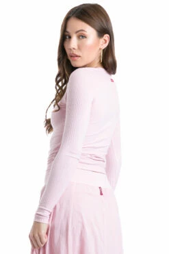 Ribbed Long Sleeve Fitted T 9 Ribbed Long Sleeve Fitted T -Outlet Hard Tail Forever Store pb04 cameo pink 3