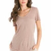 Slouchy V-Neck Striated T -Outlet Hard Tail Forever Store rays03 mauve 1