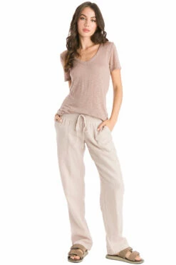 Slouchy V-Neck Striated T 9 Slouchy V-Neck Striated T -Outlet Hard Tail Forever Store rays03 mauve 3
