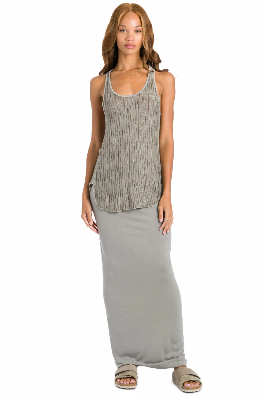 Luxe Drawstring Easy Fit Column Skirt 3 Luxe Drawstring Easy Fit Column Skirt