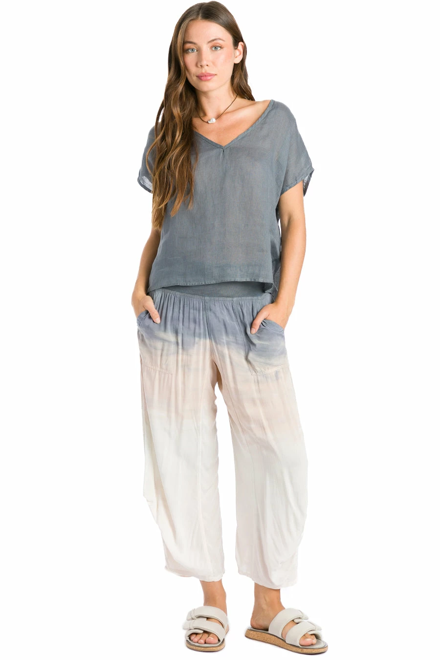 Side Pleat Crop Pant 6 Side Pleat Crop Pant - Image 4