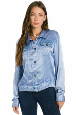 Satin Jean Jacket
