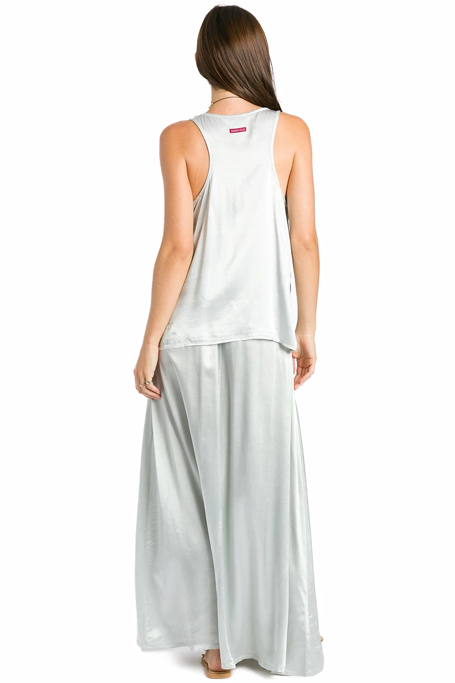 Boho High Waist Satin Maxi Skirt 4 Boho High Waist Satin Maxi Skirt - Image 2