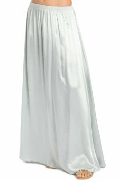 Boho High Waist Satin Maxi Skirt 10 Boho High Waist Satin Maxi Skirt -Outlet Hard Tail Forever Store sat18 dove 3