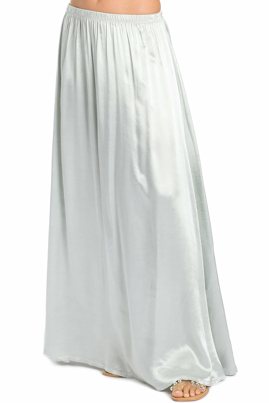 Boho High Waist Satin Maxi Skirt 5 Boho High Waist Satin Maxi Skirt - Image 3
