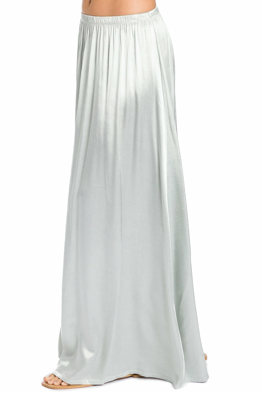 Boho High Waist Satin Maxi Skirt 6 Boho High Waist Satin Maxi Skirt - Image 4