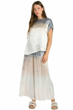 Satin Asymmetric Tuck-It Top 10 Satin Asymmetric Tuck-It Top -Outlet Hard Tail Forever Store sat21 rainbow horizon 54 4