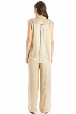 Satin Drawstring Pant -Outlet Hard Tail Forever Store sat39 camel 5