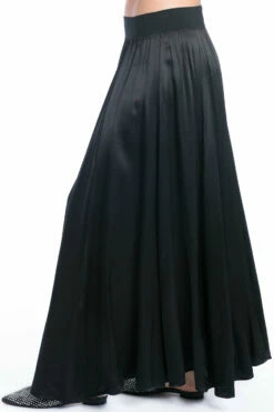 Satin Princess Panel Maxi Skirt -Outlet Hard Tail Forever Store sat44 black 5