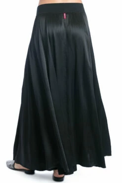 Satin Princess Panel Maxi Skirt -Outlet Hard Tail Forever Store sat44 black 6