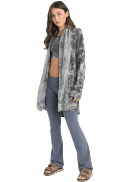 Slouchy Sherpa Cardigan -Outlet Hard Tail Forever Store she02 kaleidoscope wash 1 5