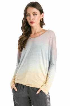 Long Sleeve Slouchy V Neck T