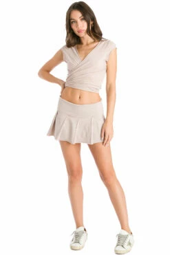 Crop Short Sleeve Tie Front Wrap 10 Crop Short Sleeve Tie Front Wrap -Outlet Hard Tail Forever Store sl13 rose quartz 4