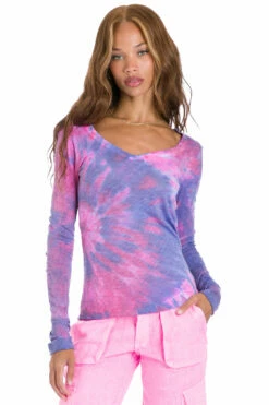 Basic Sexy Long Sleeve V-Neck Slub T