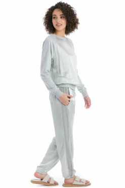 Satin Inset Baby Fleece Pullover -Outlet Hard Tail Forever Store smf41 dove 3