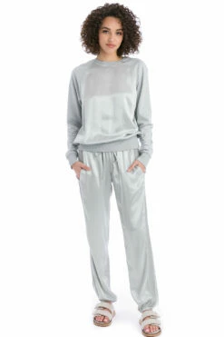 Satin Inset Baby Fleece Pullover -Outlet Hard Tail Forever Store smf41 dove 4