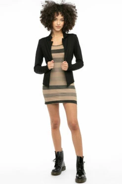 Baby Fleece One Button Blazer 10 Baby Fleece One Button Blazer -Outlet Hard Tail Forever Store smf44 black 4