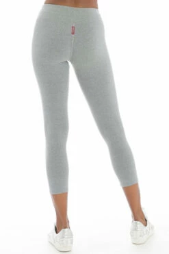 Flat Waist Capri Performance Legging -Outlet Hard Tail Forever Store sup04 heather gray 3
