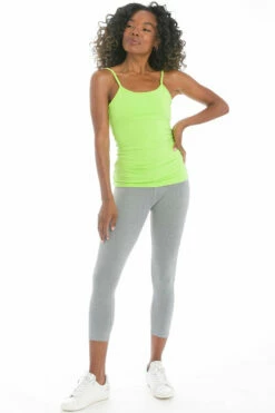 Flat Waist Capri Performance Legging -Outlet Hard Tail Forever Store sup04 heather gray 4