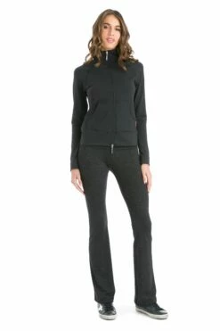 Micro Stripe Classic Rolldown Bootleg Flare Performance Pant -Outlet Hard Tail Forever Store supbms1 black 4