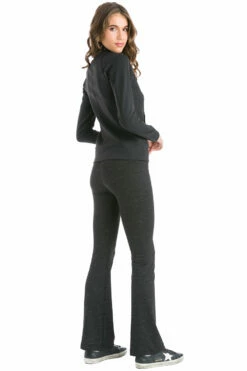 Micro Stripe Classic Rolldown Bootleg Flare Performance Pant -Outlet Hard Tail Forever Store supbms1 black 6