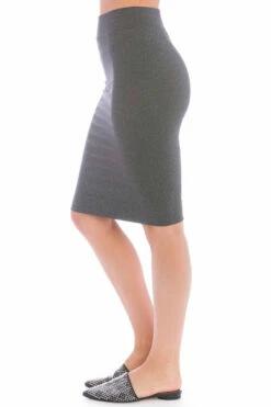Pencil Skirt -Outlet Hard Tail Forever Store supch08 charcoal gray 4