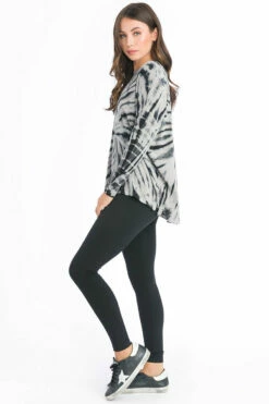 Perfect Long Sleeve Slouchy T -Outlet Hard Tail Forever Store t212 heather gray spiral black 4