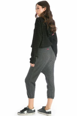 Trifecta French Terry Harem Sweatpant -Outlet Hard Tail Forever Store trif04 black 5