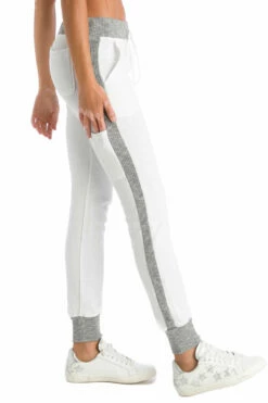 Trifecta French Terry Stripe Jogger 10 Trifecta French Terry Stripe Jogger -Outlet Hard Tail Forever Store trif21 white 3