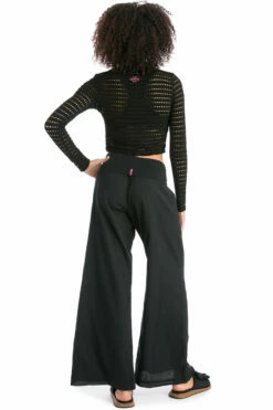 Rolldown Double Layer Gypsy Pant -Outlet Hard Tail Forever Store vg108 black 6