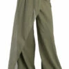 Drawstring Crossover Wrap Voile Pant -Outlet Hard Tail Forever Store vg112 olive 1
