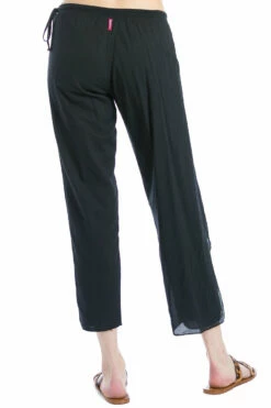 Drawstring Crossover Wrap Skinny Capri -Outlet Hard Tail Forever Store vg163 black 3