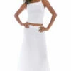 Double Layered Sweep Skirt -Outlet Hard Tail Forever Store vg191 white 1