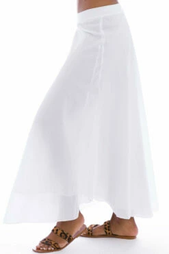 Double Layered Sweep Skirt -Outlet Hard Tail Forever Store vg191 white 5