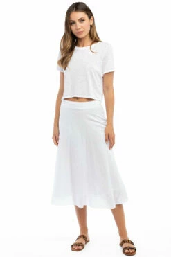 Double Layered Midi Voile Skirt