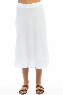 Double Layered Midi Voile Skirt 12 Double Layered Midi Voile Skirt -Outlet Hard Tail Forever Store vg196 white 4
