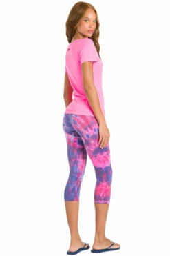 Flat Waist Capri Legging 12 Flat Waist Capri Legging -Outlet Hard Tail Forever Store w374 starburst rainbow 1 5