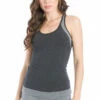Tear Drop Bra Tank -Outlet Hard Tail Forever Store w449 dark charcoal heather gray 1