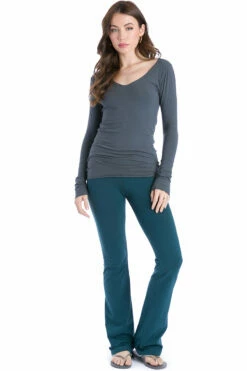 Flat Waist Wide Flare Pant 11 Flat Waist Wide Flare Pant -Outlet Hard Tail Forever Store w453 palmetto 4