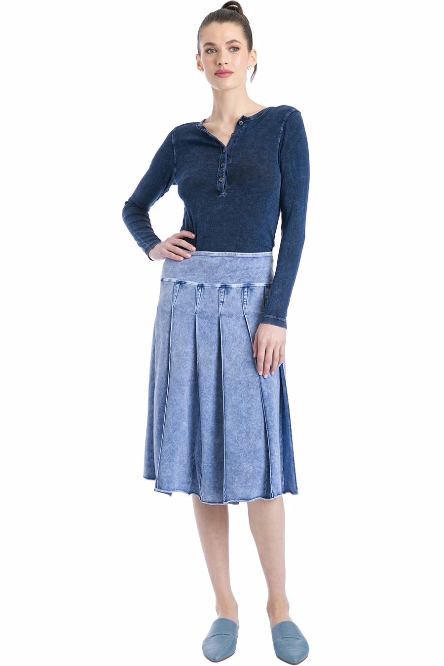 Knife Pleat Knee Skirt 3 Knife Pleat Knee Skirt