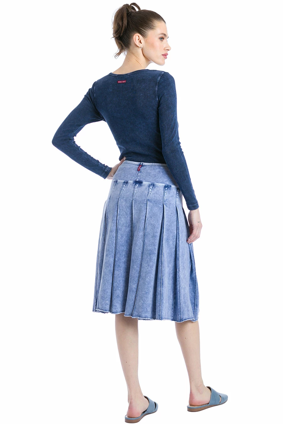 Knife Pleat Knee Skirt 4 Knife Pleat Knee Skirt - Image 2