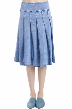 Knife Pleat Knee Skirt 9 Knife Pleat Knee Skirt -Outlet Hard Tail Forever Store w959 mineral wash 7 3