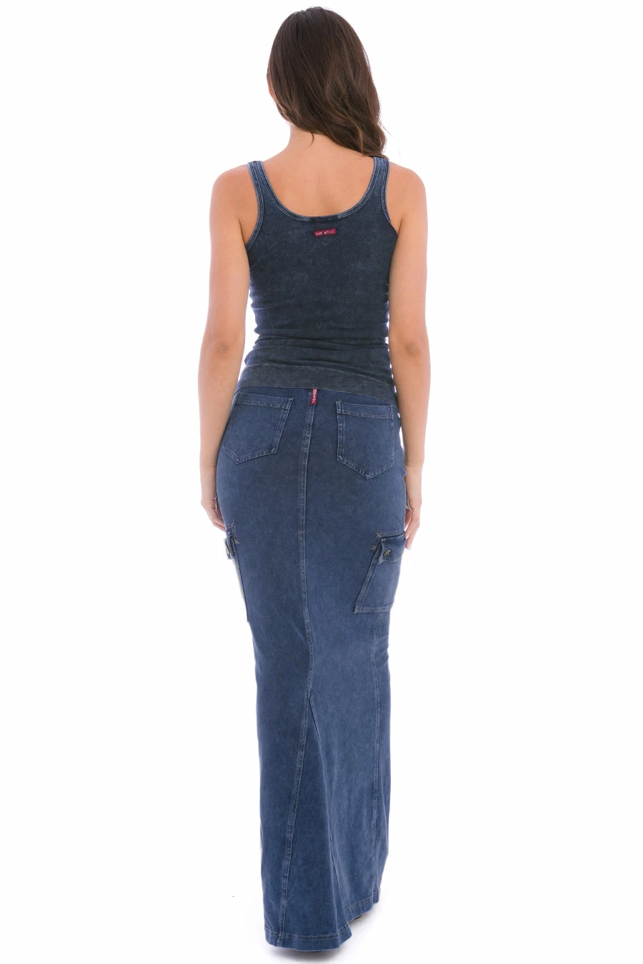 Long Cargo Jean Skirt 5 Long Cargo Jean Skirt - Image 3