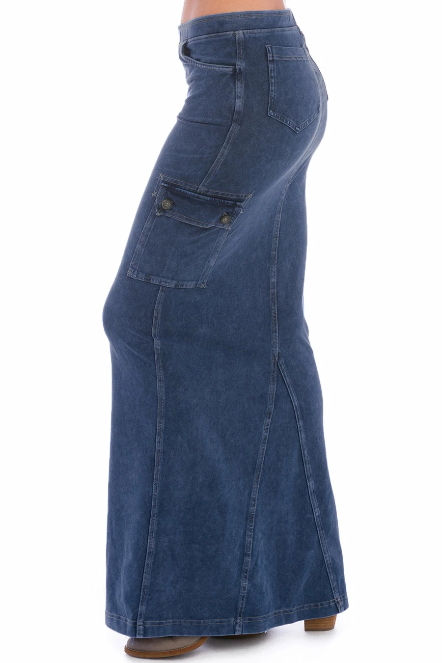 Long Cargo Jean Skirt 7 Long Cargo Jean Skirt - Image 5