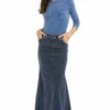 Hi-Lo Fitted Midi Jean Skirt -Outlet Hard Tail Forever Store wj122 mineral wash 8 1