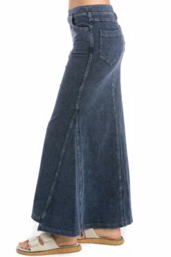 Hi-Lo Fitted Midi Jean Skirt -Outlet Hard Tail Forever Store wj122 mineral wash 8 5