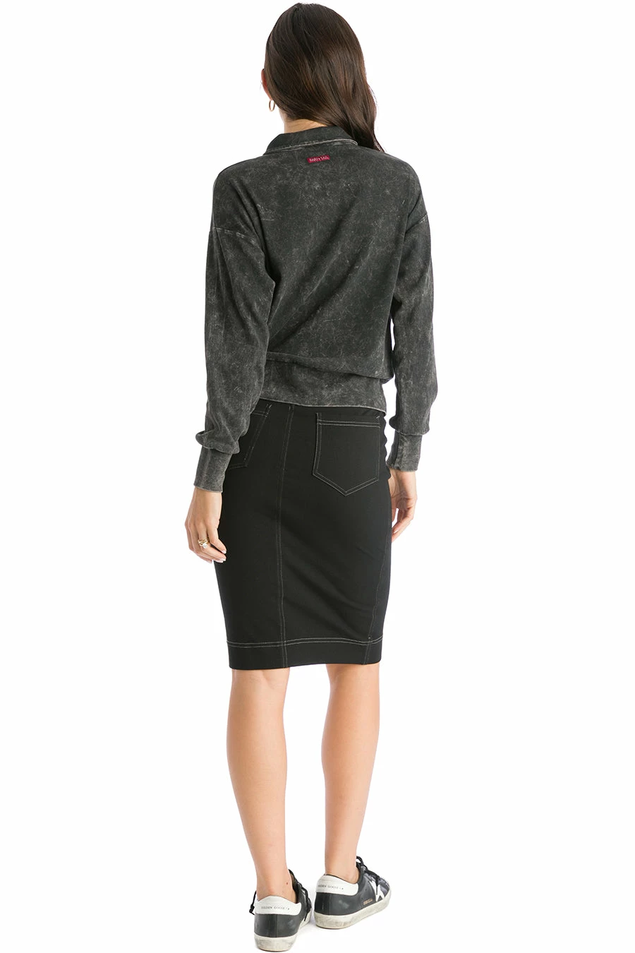 Relaxed Fit Jean Knee Skirt 4 Relaxed Fit Jean Knee Skirt - Image 2