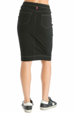 Relaxed Fit Jean Knee Skirt 12 Relaxed Fit Jean Knee Skirt -Outlet Hard Tail Forever Store wj124 black 5