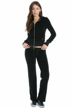 Long Sleeve Zip Terry Hoodie -Outlet Hard Tail Forever Store y156 black 14